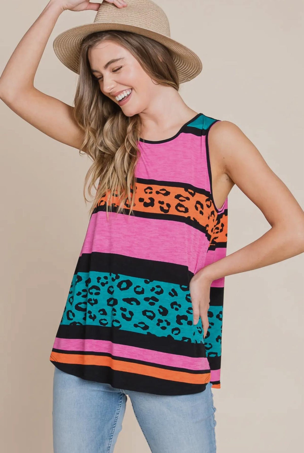 #00526 Colorblock tank