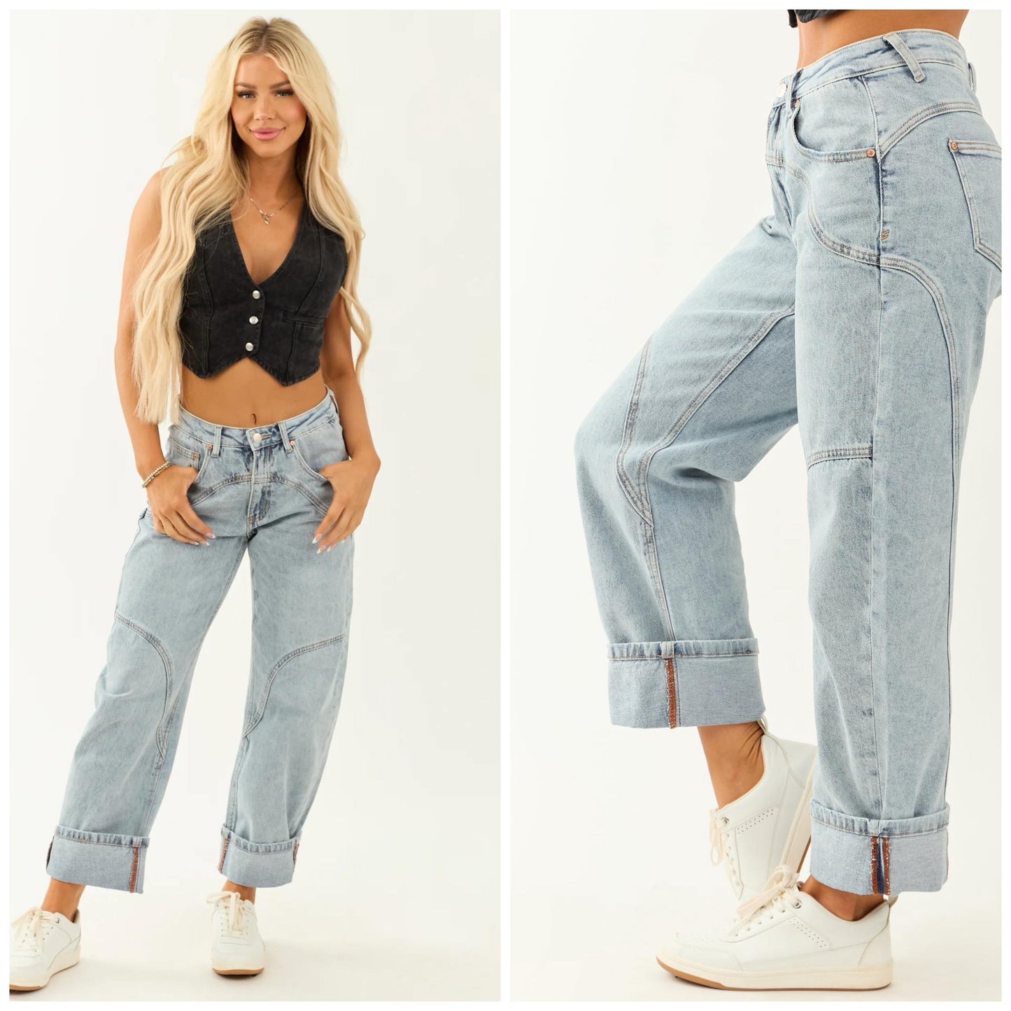 #00561 Saige Barrel Denim