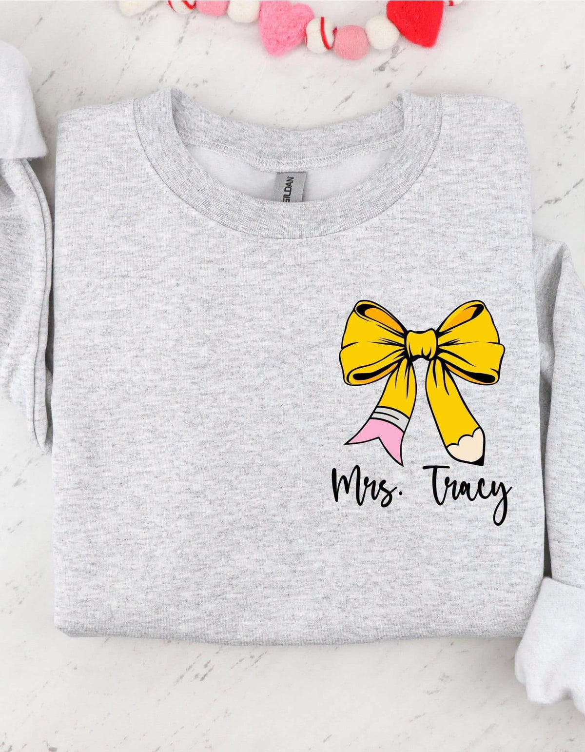 #01091 Pencil Teacher Fleece Sweatshirt