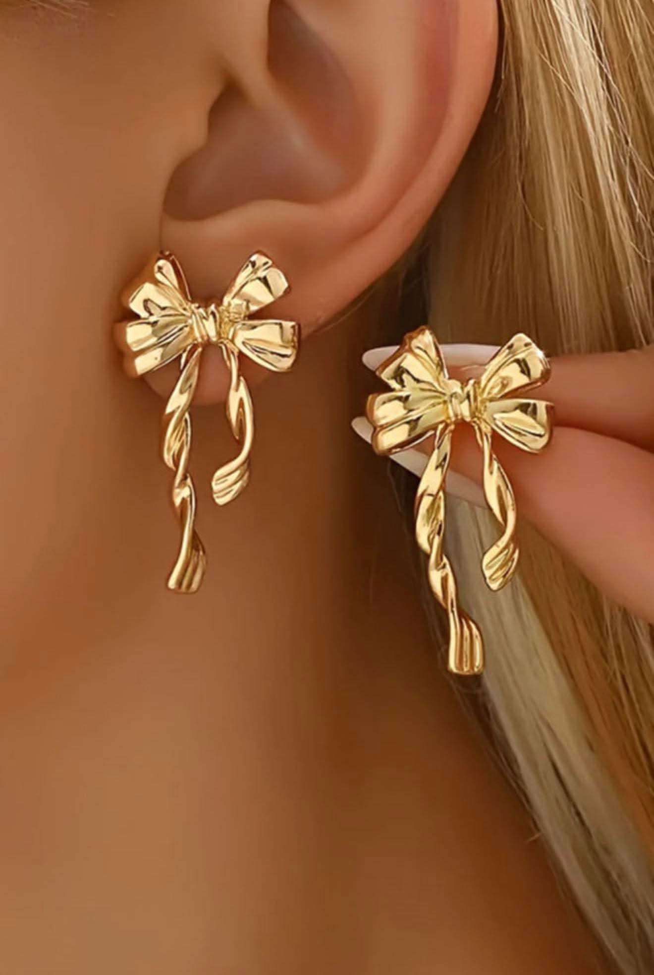 #00893 bow earrings