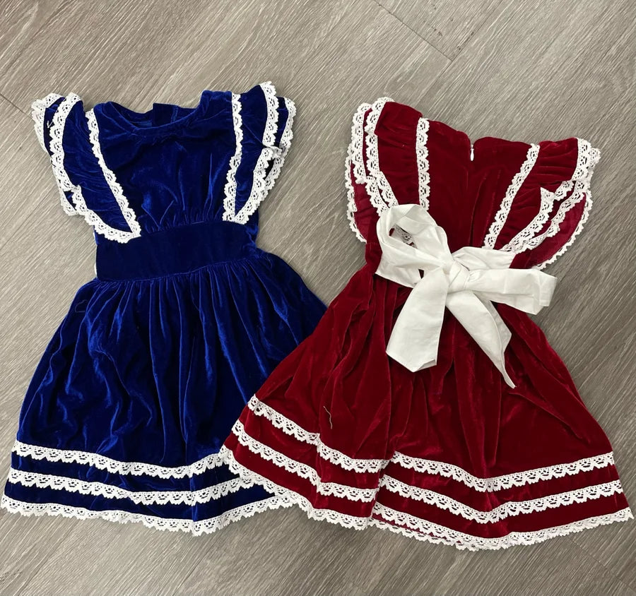 Kids Velvet Xmas Dress