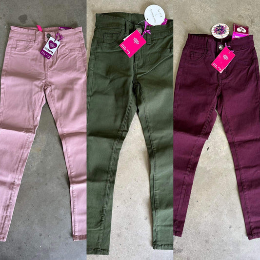 Kids Non Distressed Colorful Skinnies
