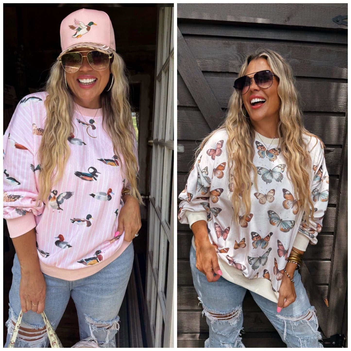 #01134 Blakely Pullover Duck and Butterfly