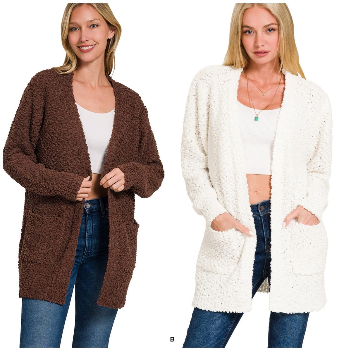 #00799 Zenana dayz deal 4: Popcorn cardigans