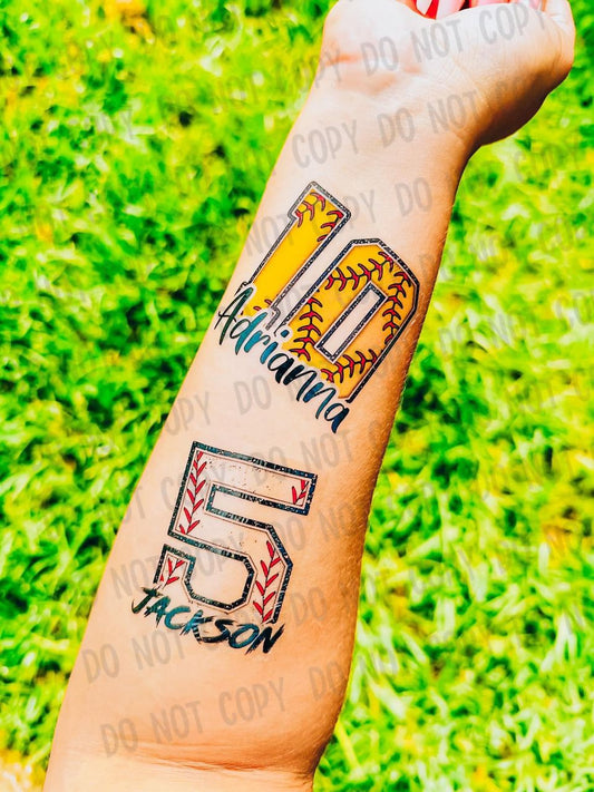 #00178 Personalized Sports Tattoos