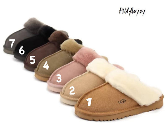 #00184 Fur Slippers Flats