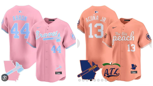 #00195 Braves Jersey: Pastels & Peach (Youth)