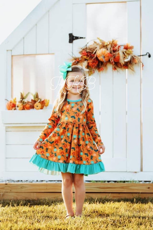 #00199 Bow Back Fall Dress