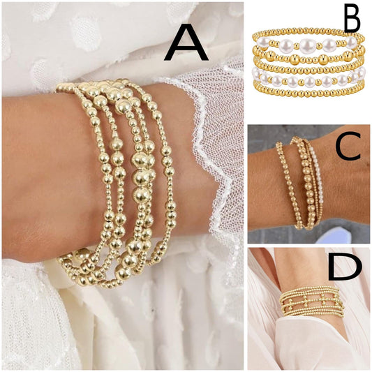 #00252 Gold Bracelet Stacks