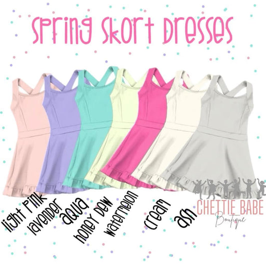 #00272 Spring Ruffle Skort Dress