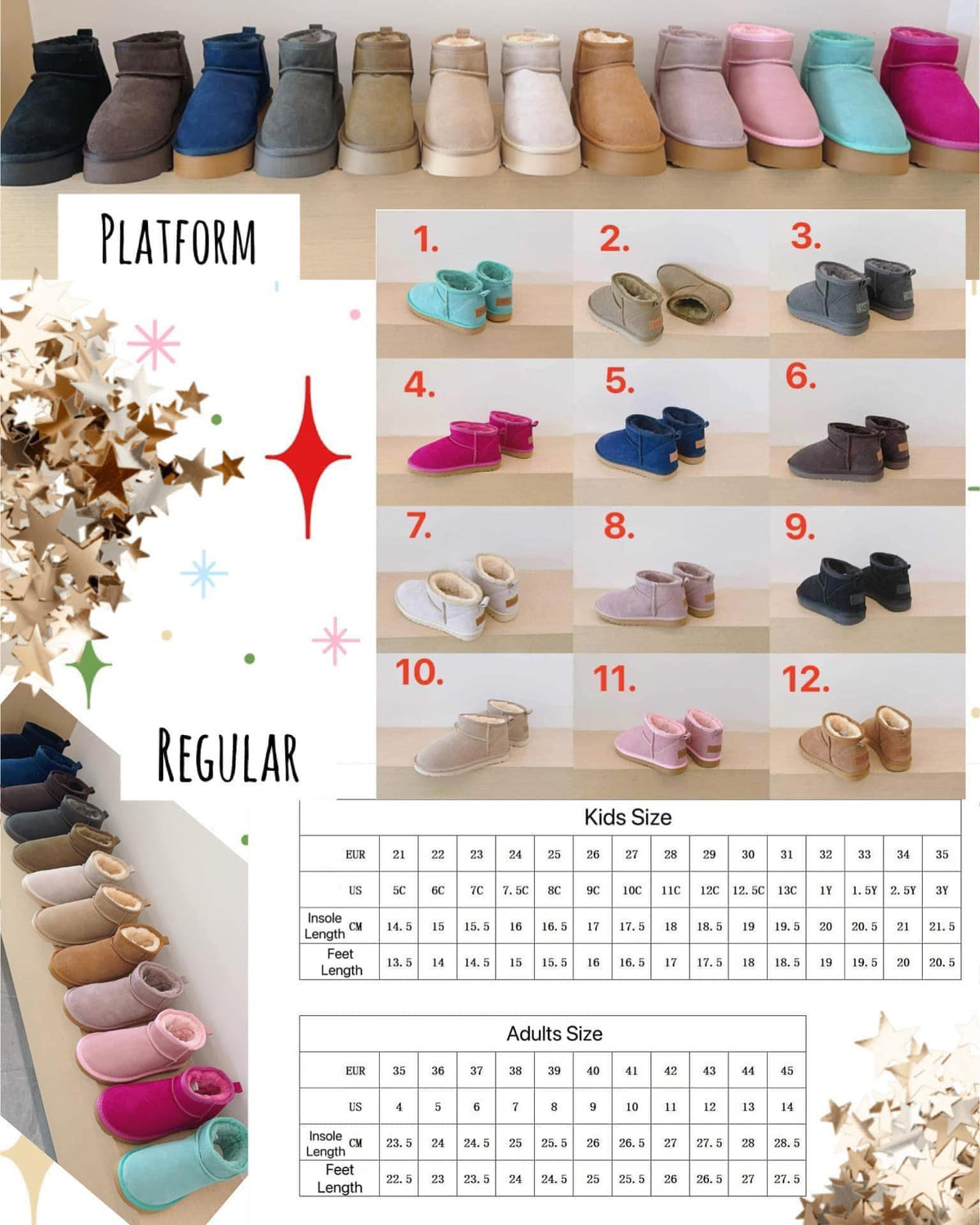 #00289 Regular Mini Boot Colors 1-6 (Kids)