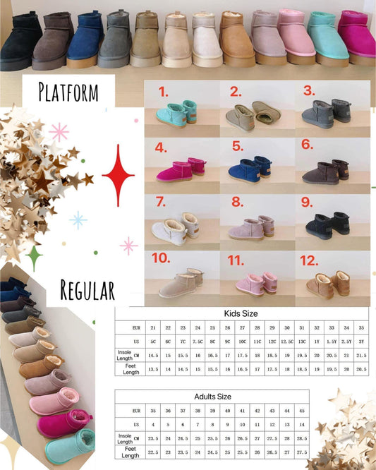 #00289 Regular Mini Boot Colors 1-6 (Kids)
