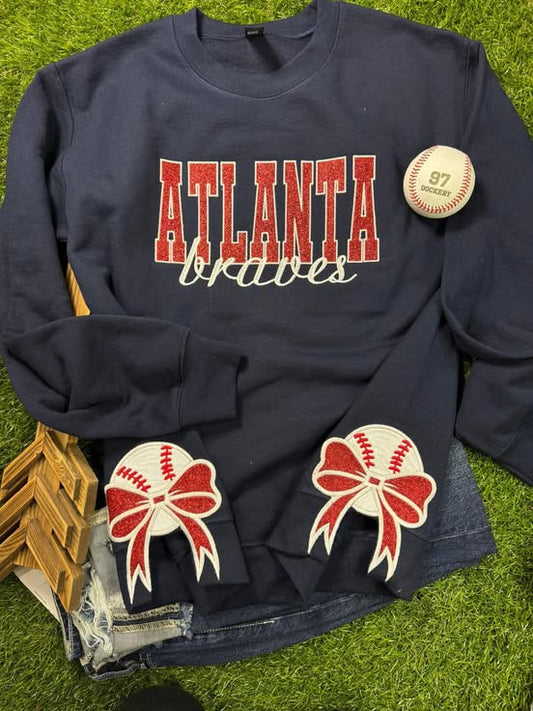 #00325 Braves Bow Sweatshirt