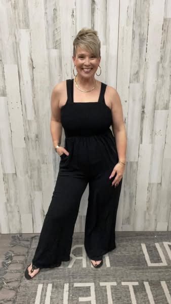 #00358 SS&D: Smocked Jumpsuit