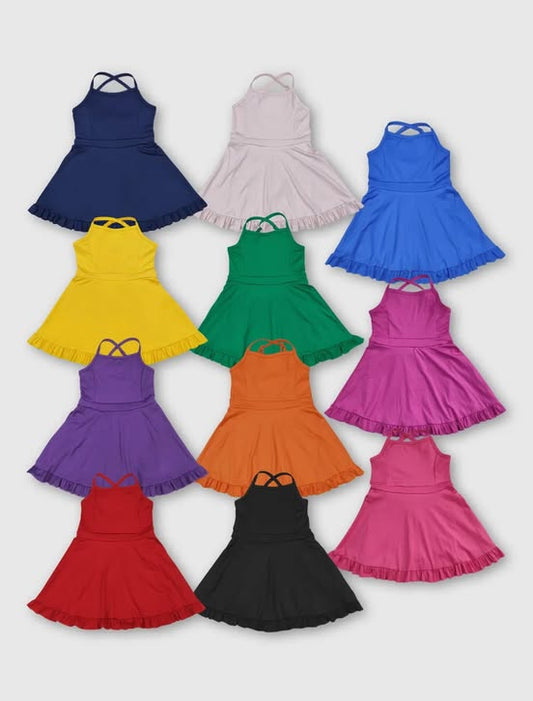 #00375 SF: Kids romper dresses 3/6m-7/8y