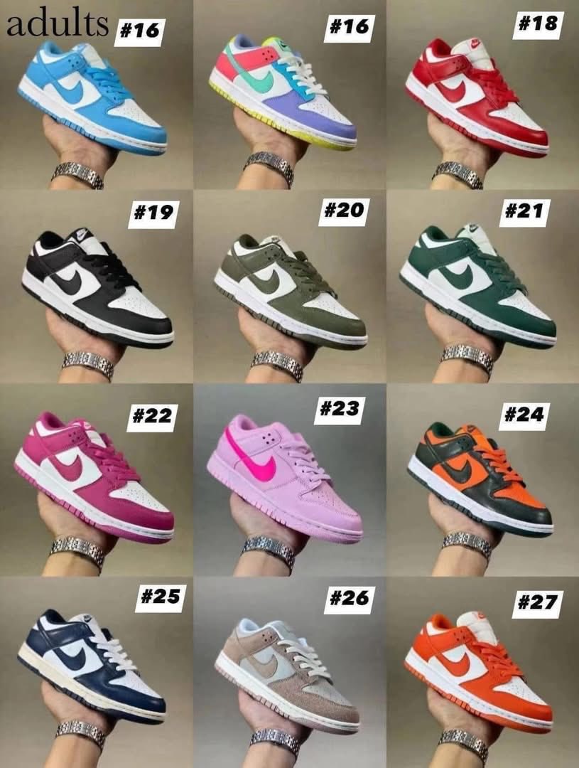 #00528 Adult Dunks R1 2025 - Colors #1-10