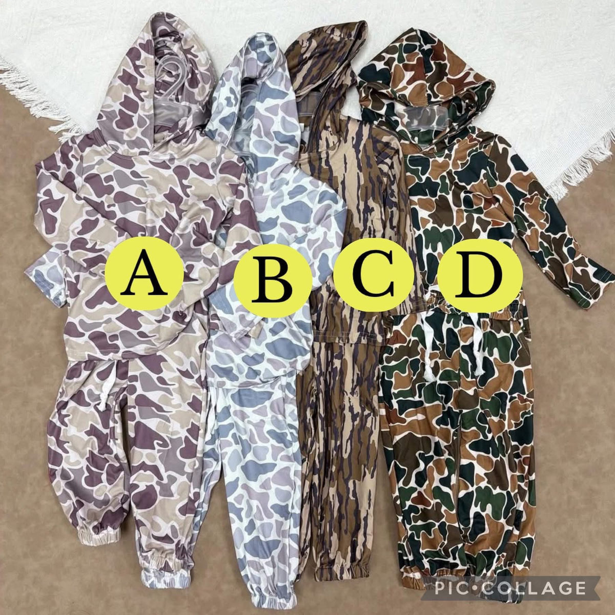 #00690 Kids camo jogger/athletic sets