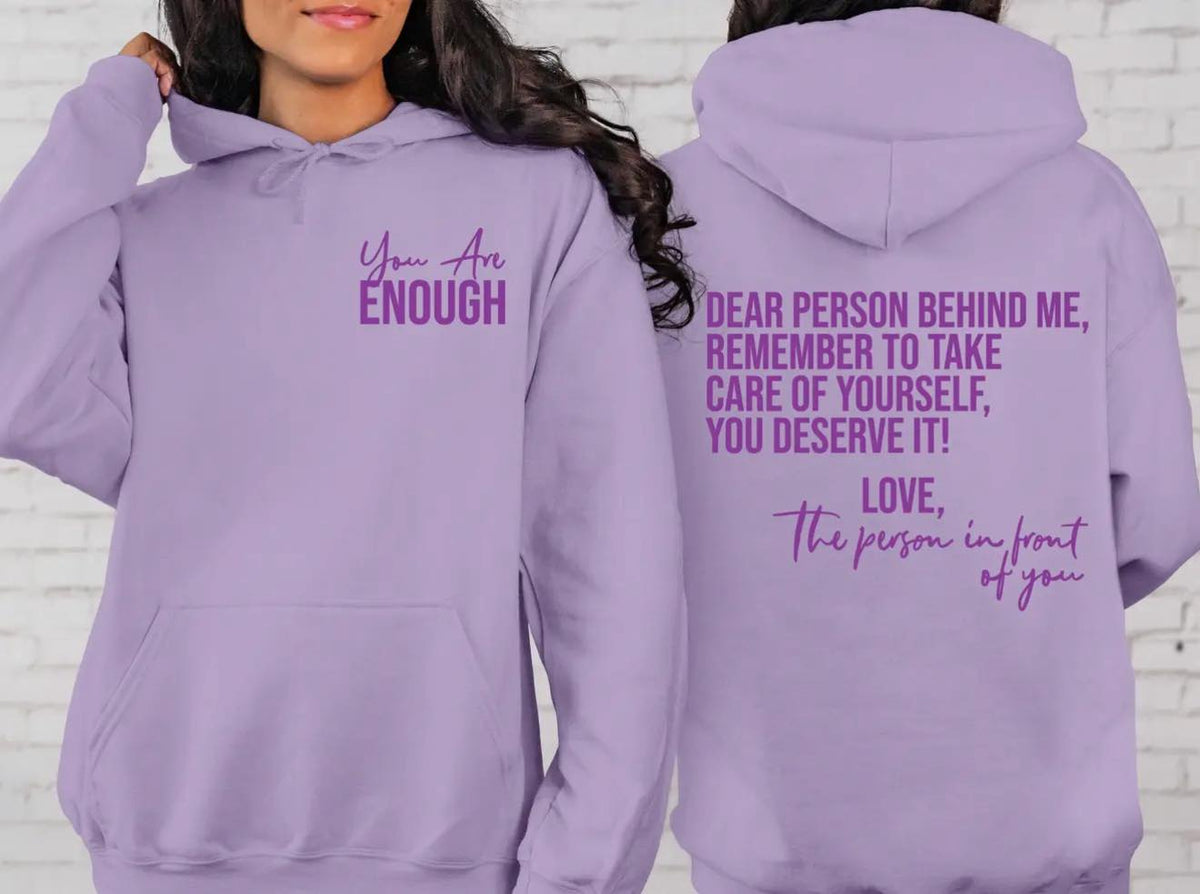 #00793 You are enough hoodie.