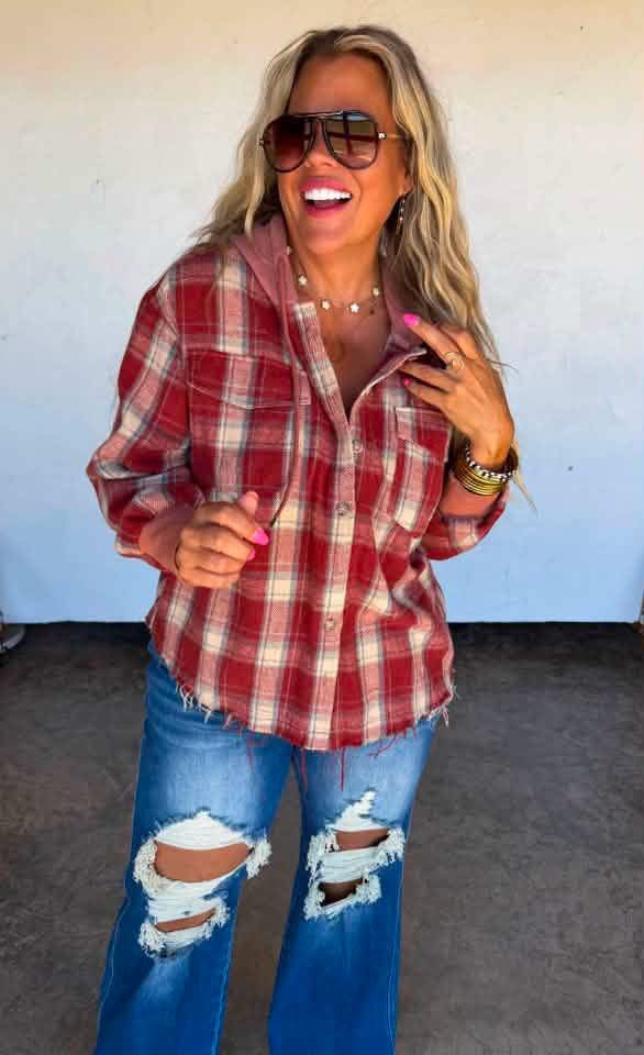 #01112 Blakely Mountain Air Mountain Morning Plaid Shacket