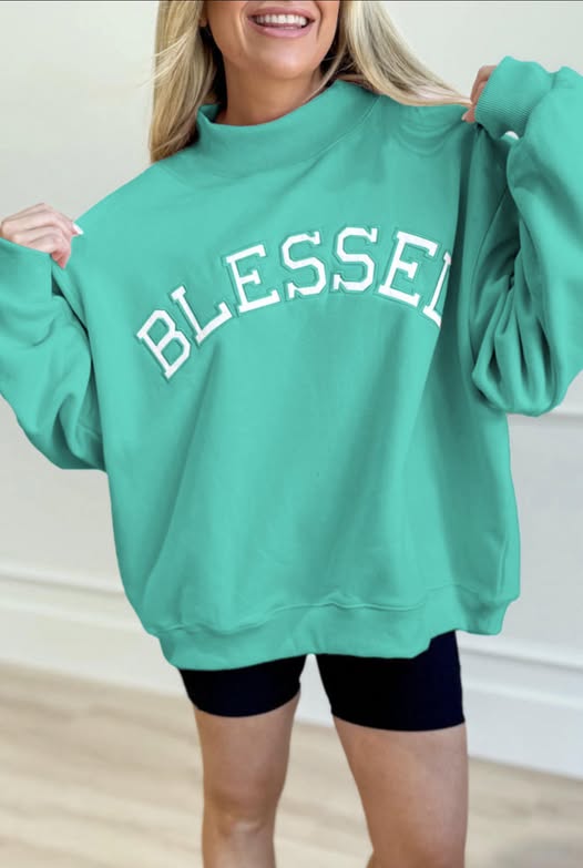 Blessed mock neck