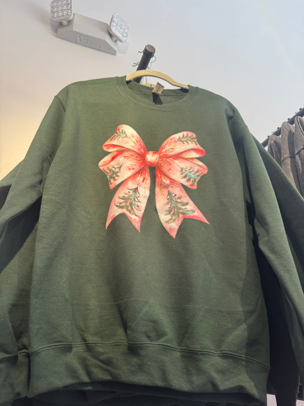 Christmas Tree Bow Sweatshirt