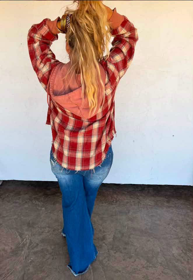 #01112 Blakely Mountain Air Mountain Morning Plaid Shacket