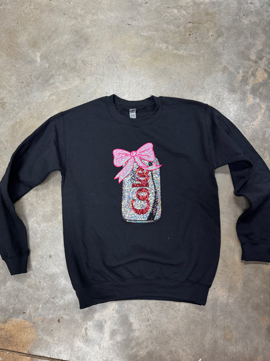 Sequin soda sweatshirt