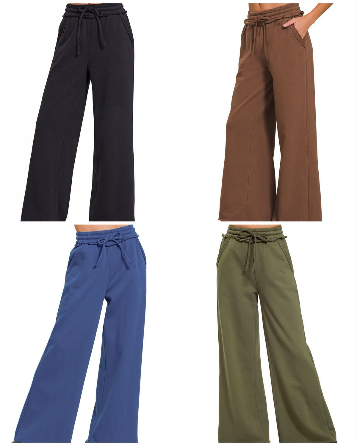 #01077 Wide Leg Sweatpants