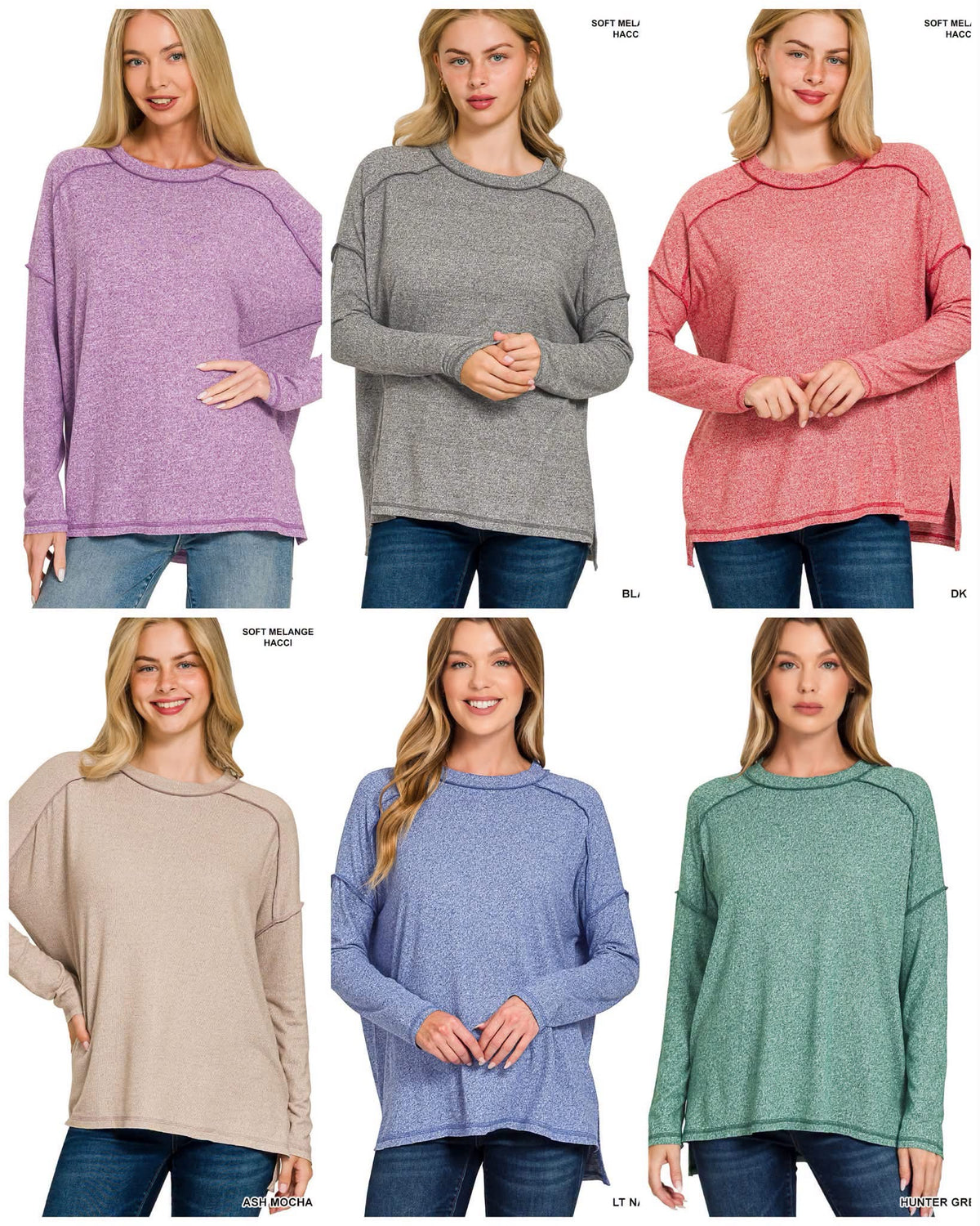 #01162 SF: Melange Hacci exposed seam