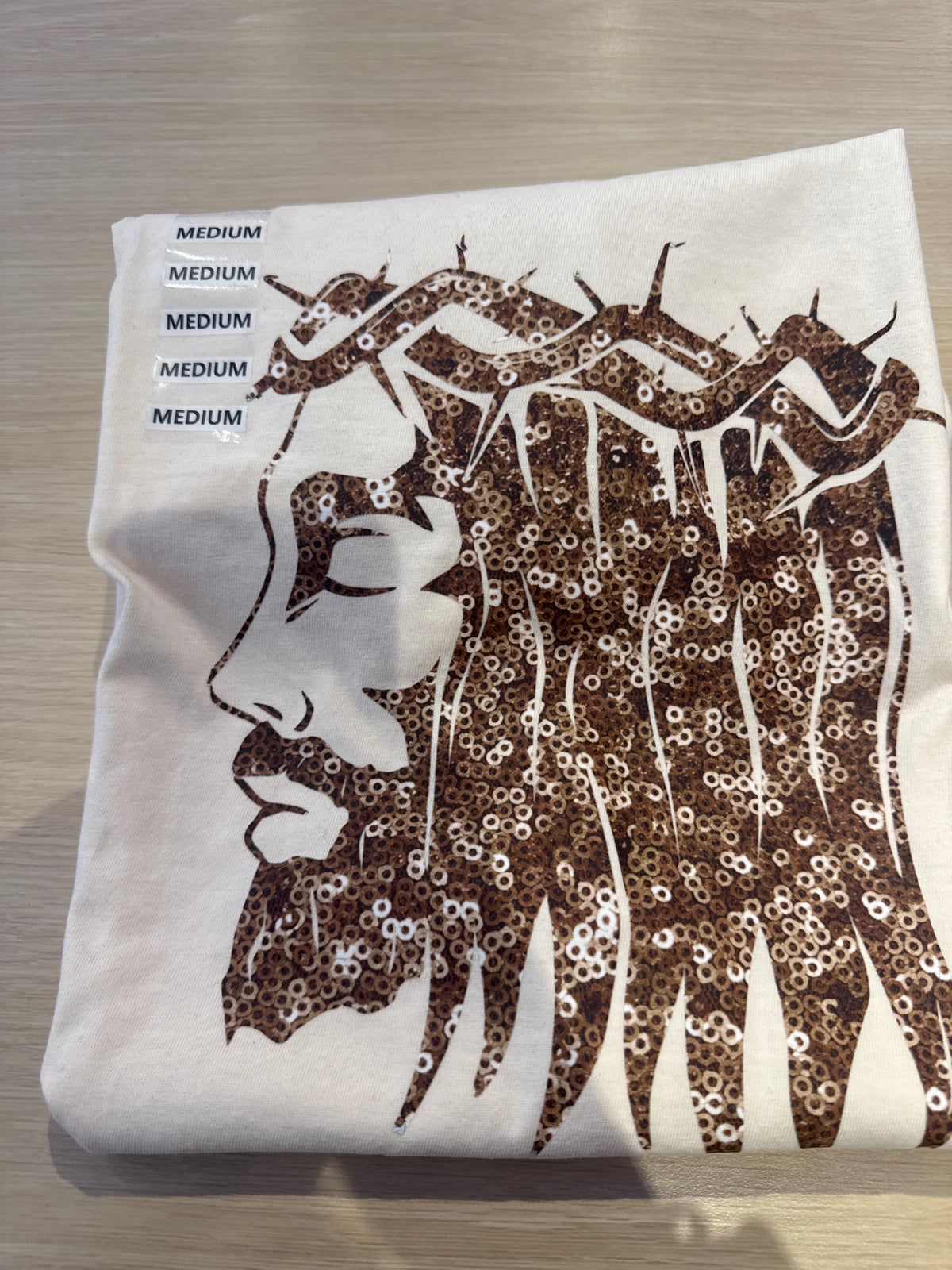 Sequin Jesus Tee