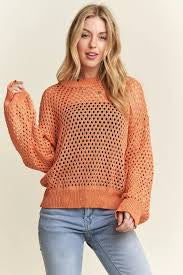 Lurex crochet sweater