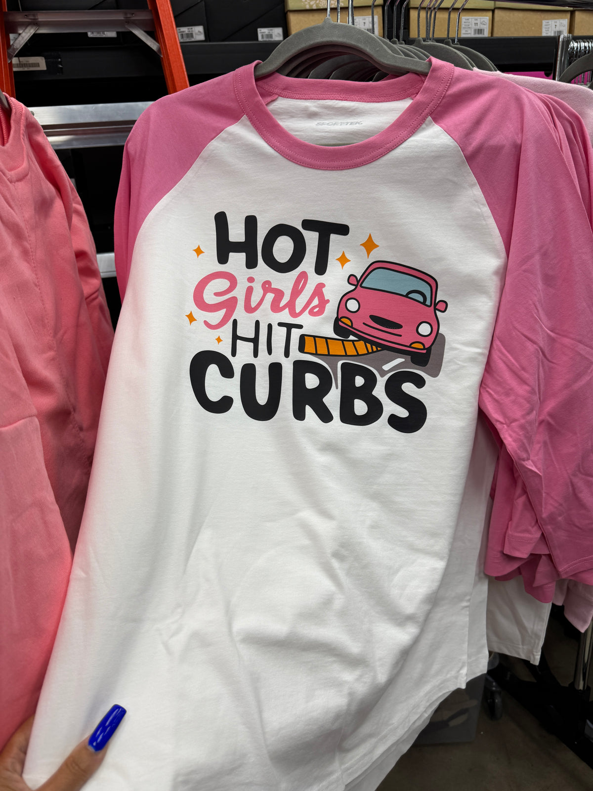 Hot girls hit curb