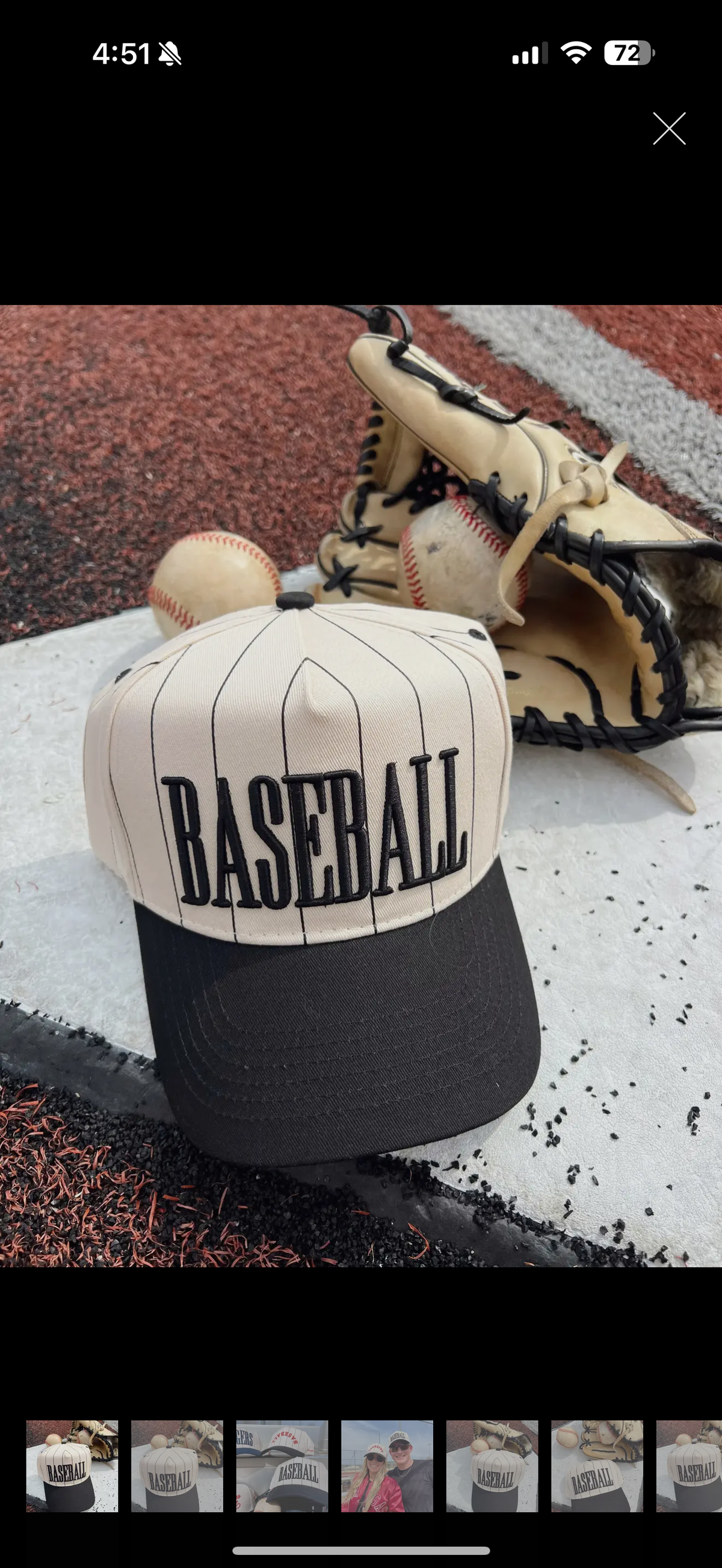 Baseball pinstriped