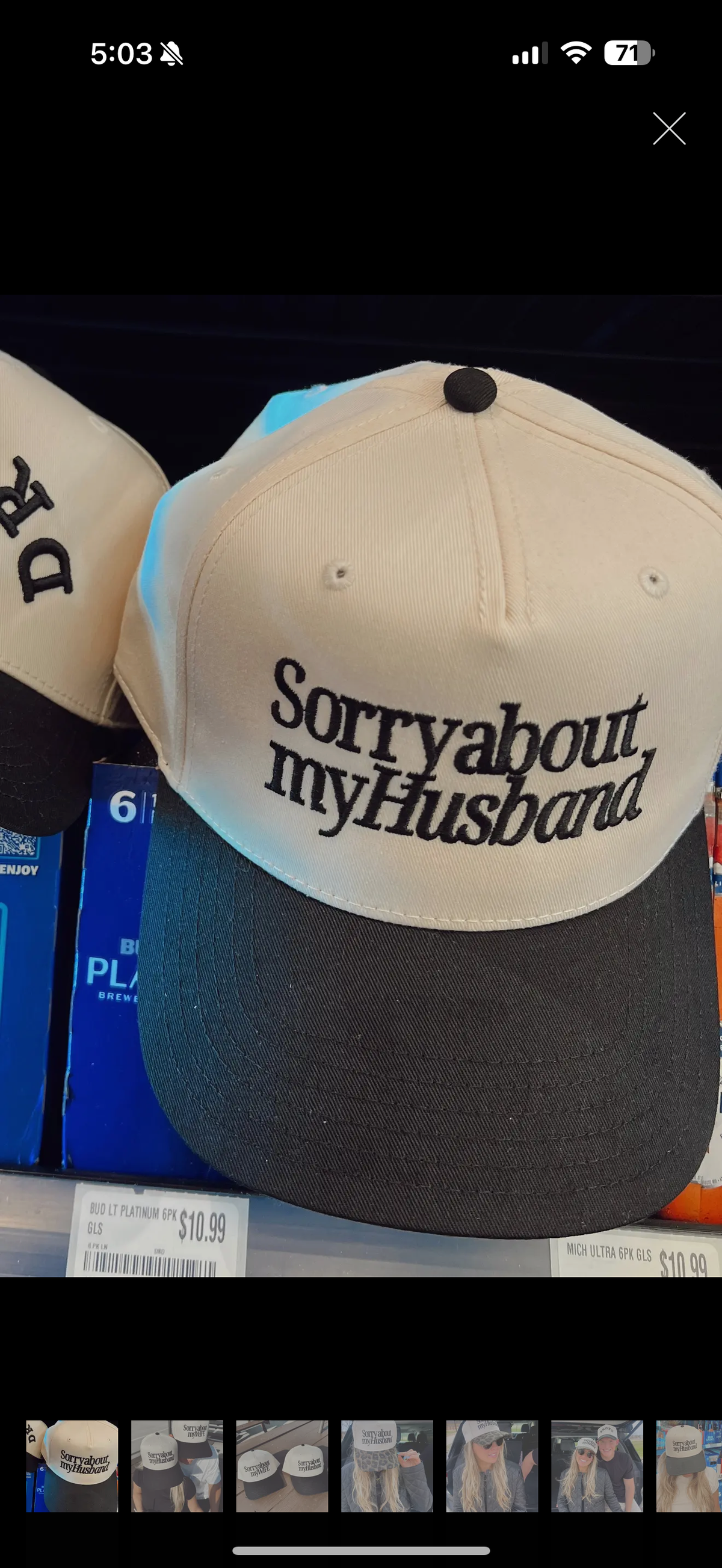 Sorry about my husband