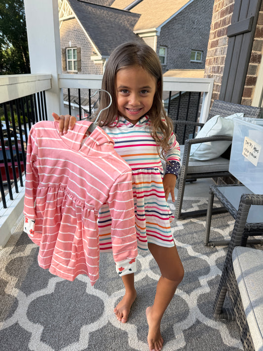Striped fall tunics