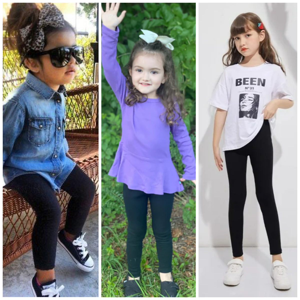 Kids black leggings