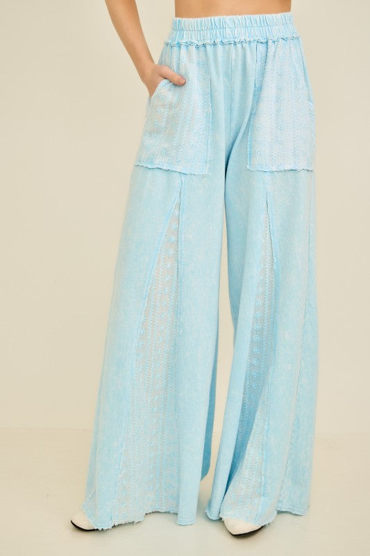Mineral washed eyelet flare