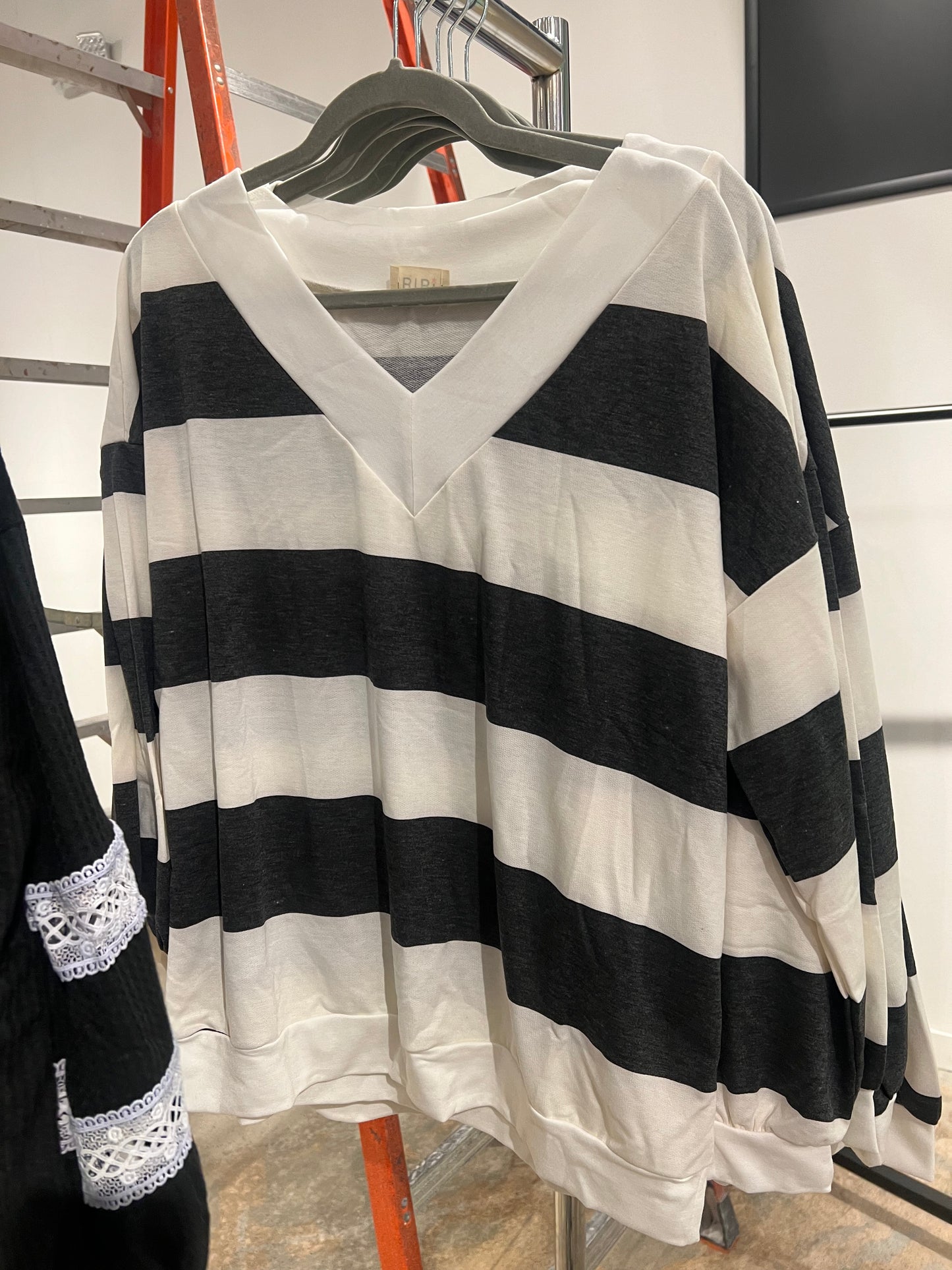Wide Stripe French Terry Top