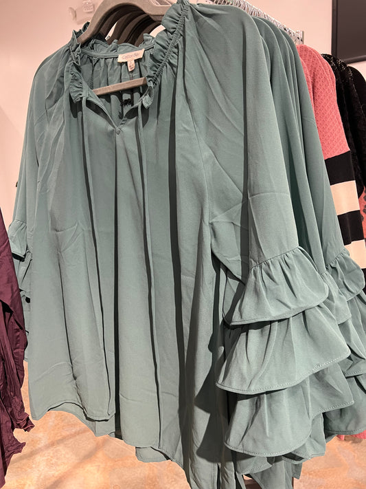 Peasant Ruffle Sleeve