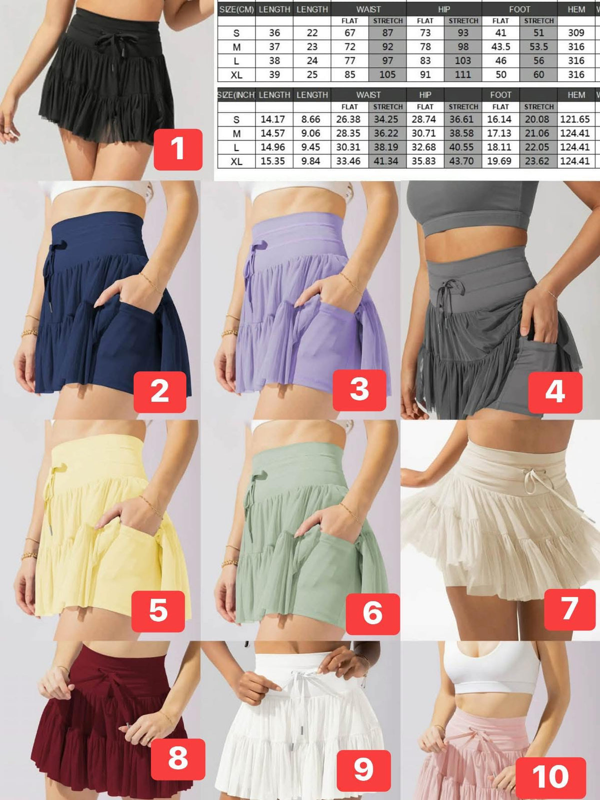 #00978 Mila Mesh Skort