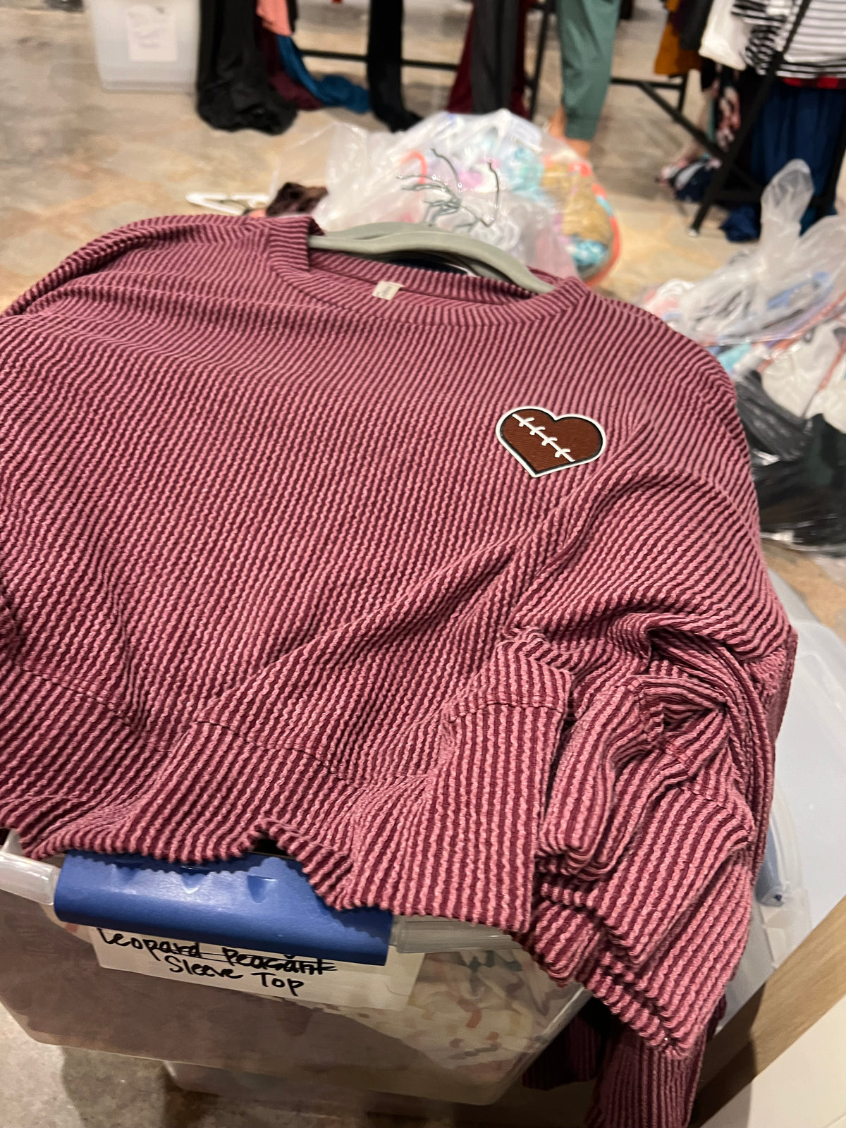 Football Love Corded Crop