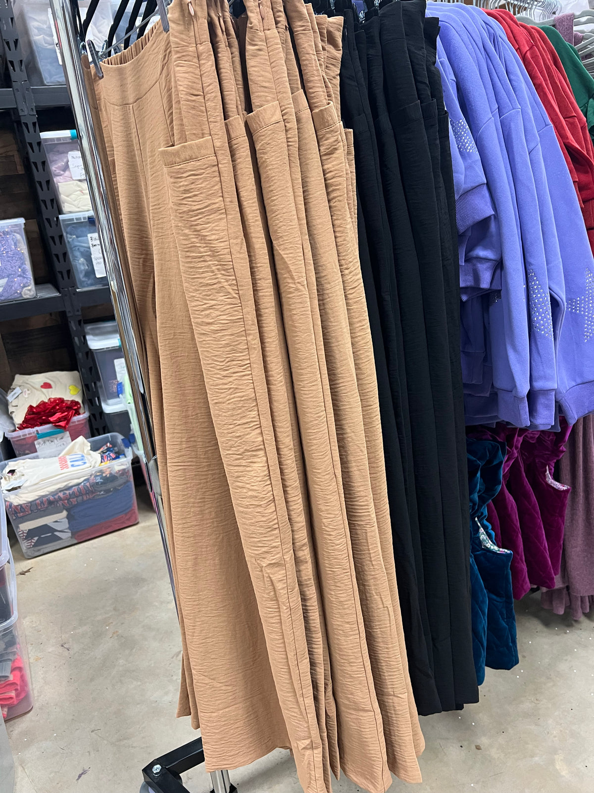 Oddi Wide Leg Side Zip Pants