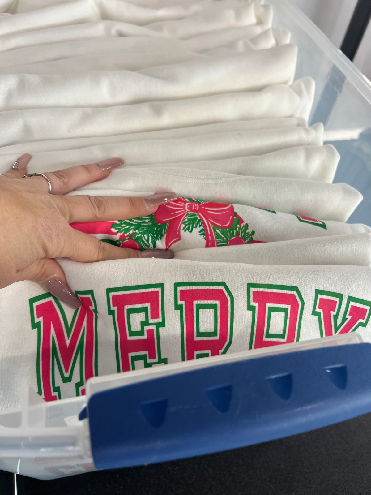 Merry Christmas Wreath Sweatshirt