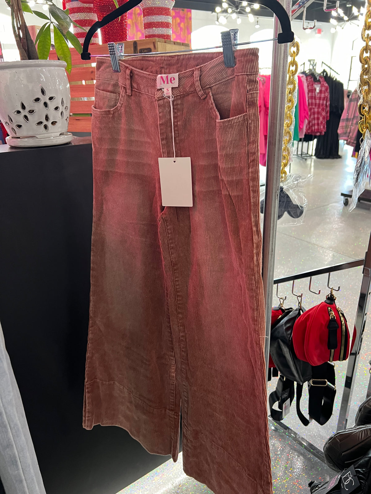 So Me: Wide Leg Flared Corduroy Pants