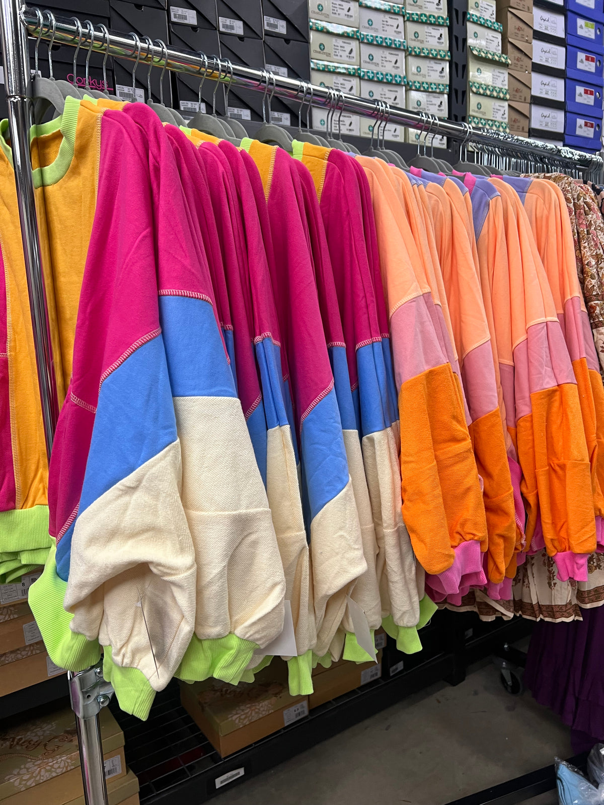 Colorblock Slouch Top