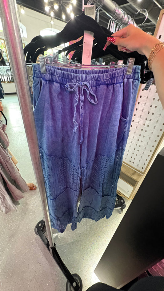 Mineral Washed Breezy Vacation Pants