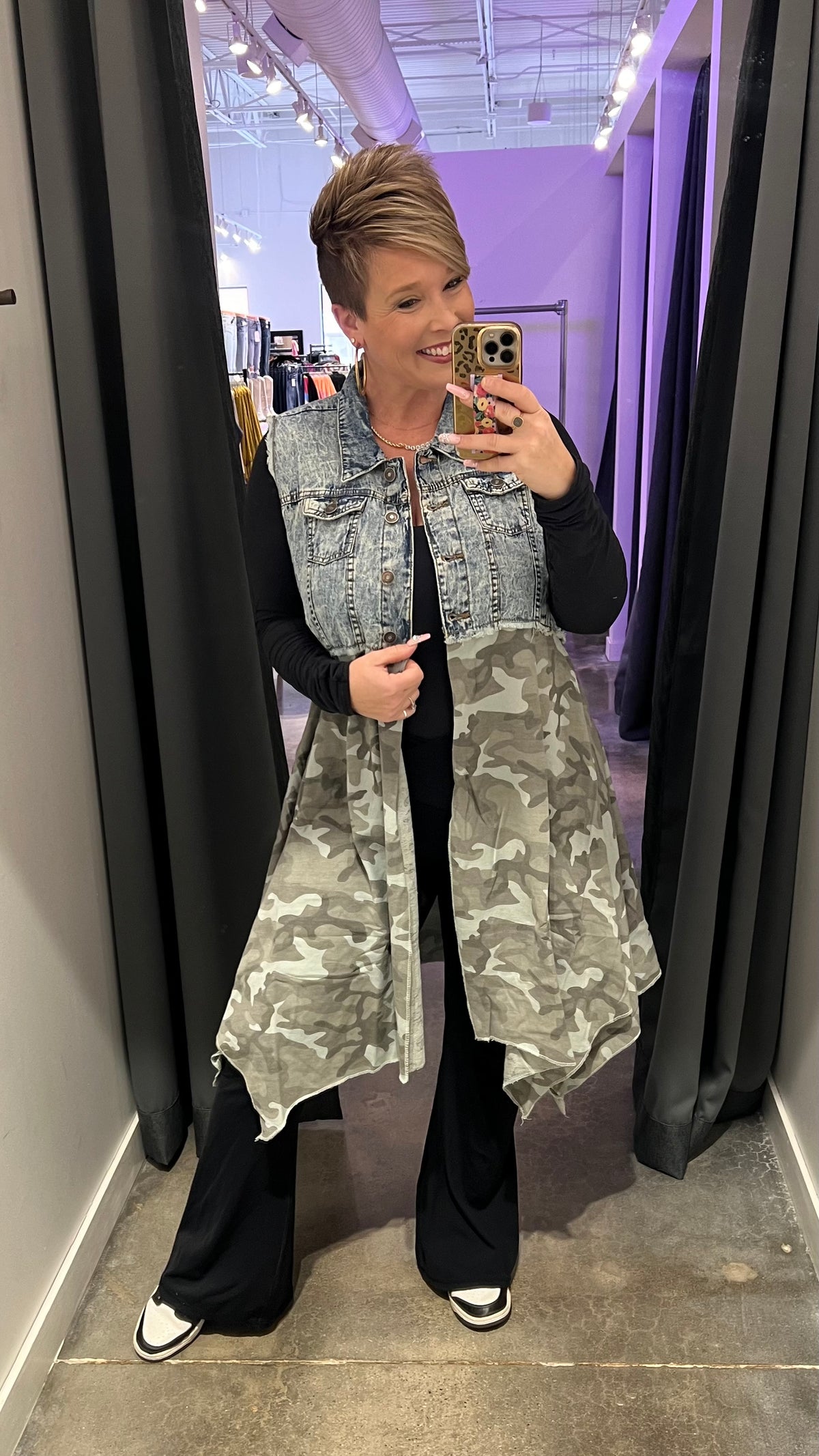Camo & Denim Vest