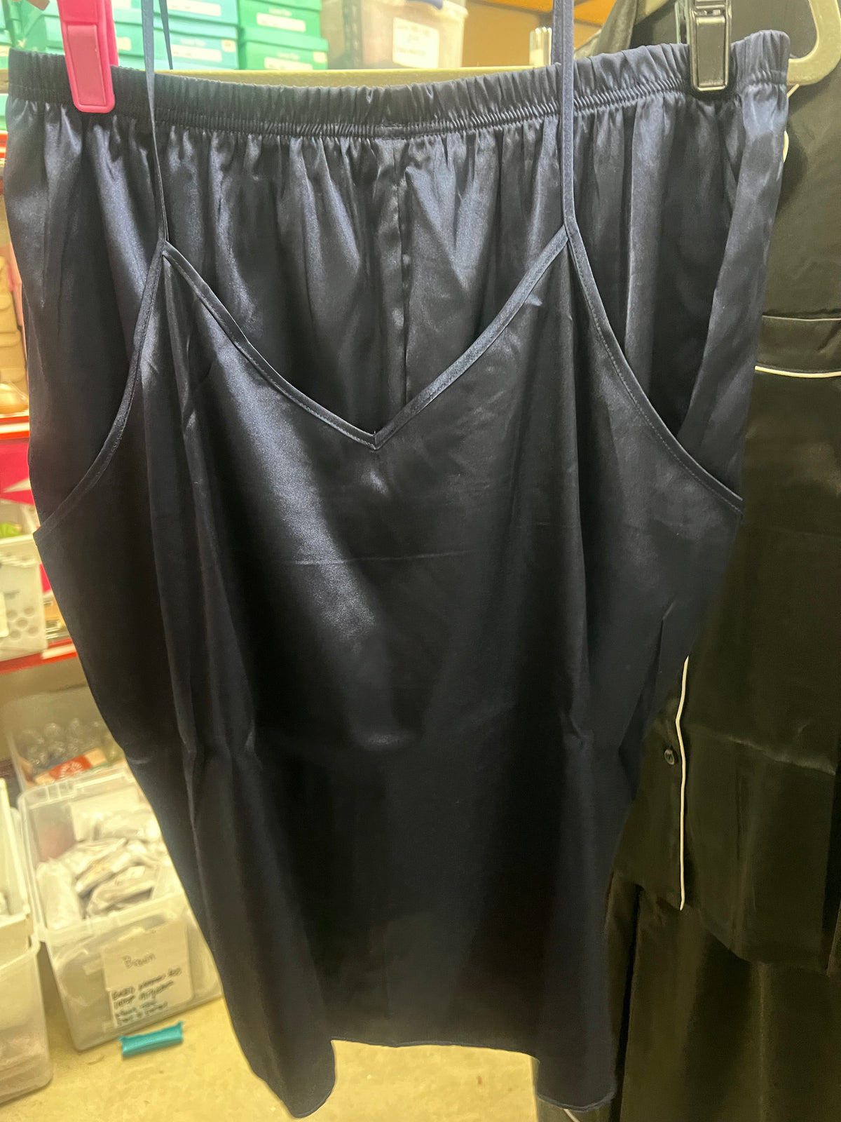Navy Silk PJs