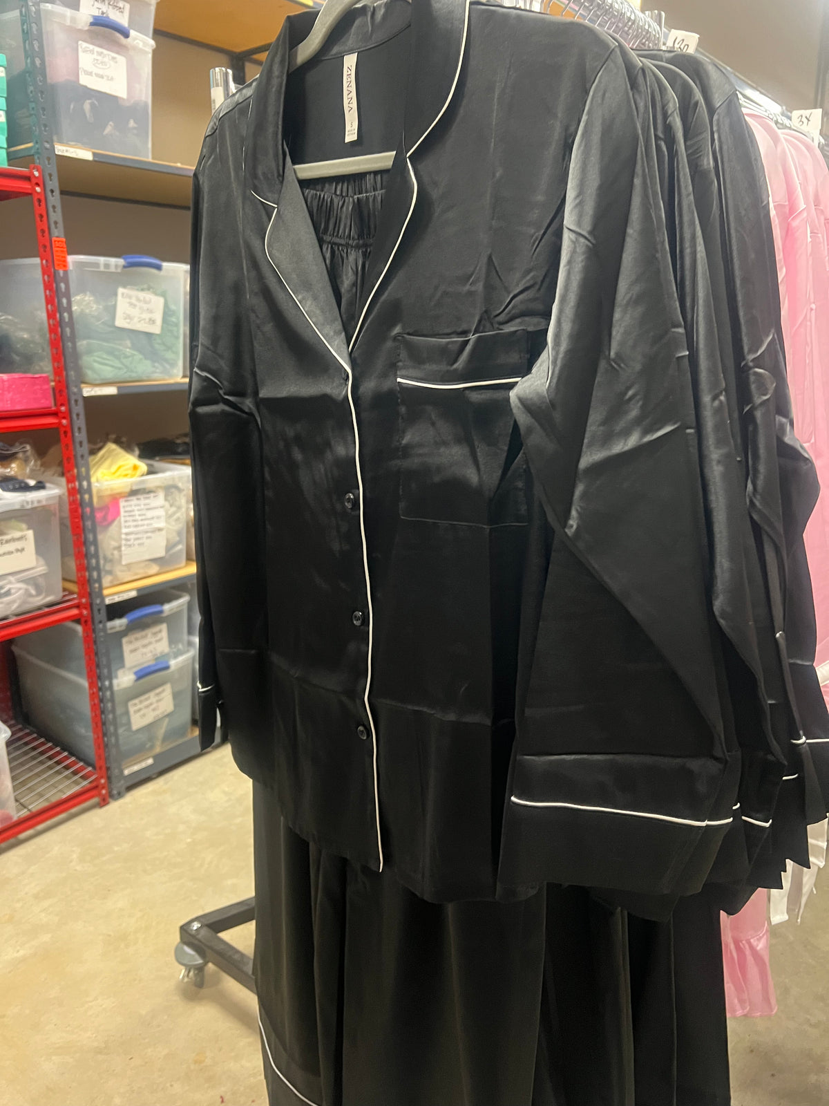 Black Silk PJ Set
