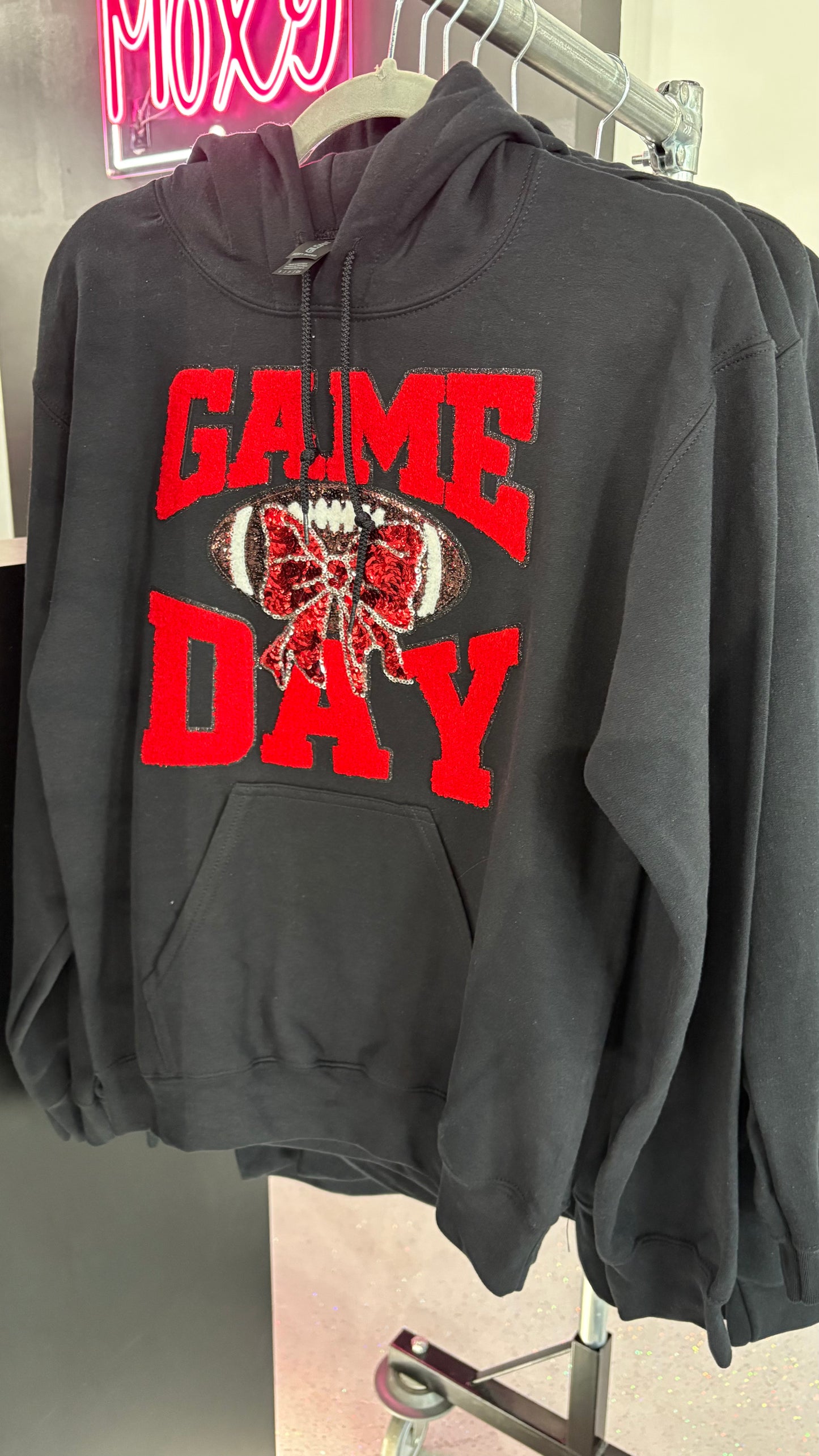 Red/black Game day hoodie